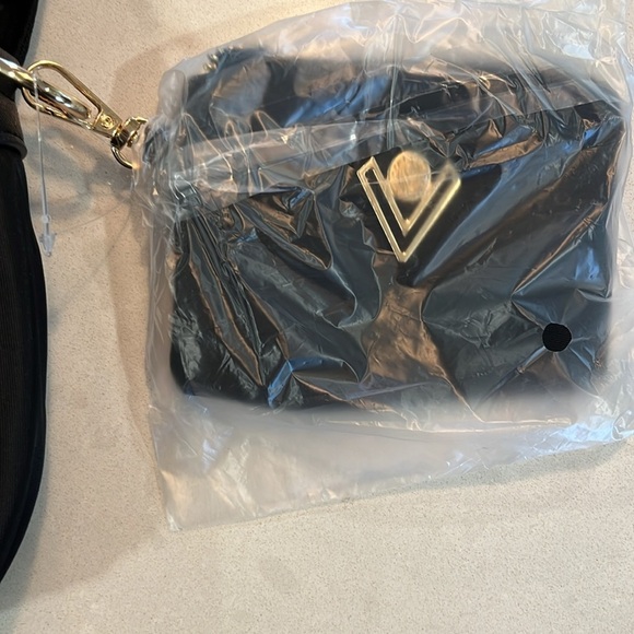 Valentino Orlandi Crossbody Bag Black Vegan Leather Nylon Wallet Zip Picket NWT - Picture 8 of 16